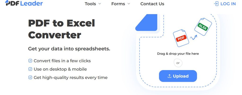 PDF to Excel converation
